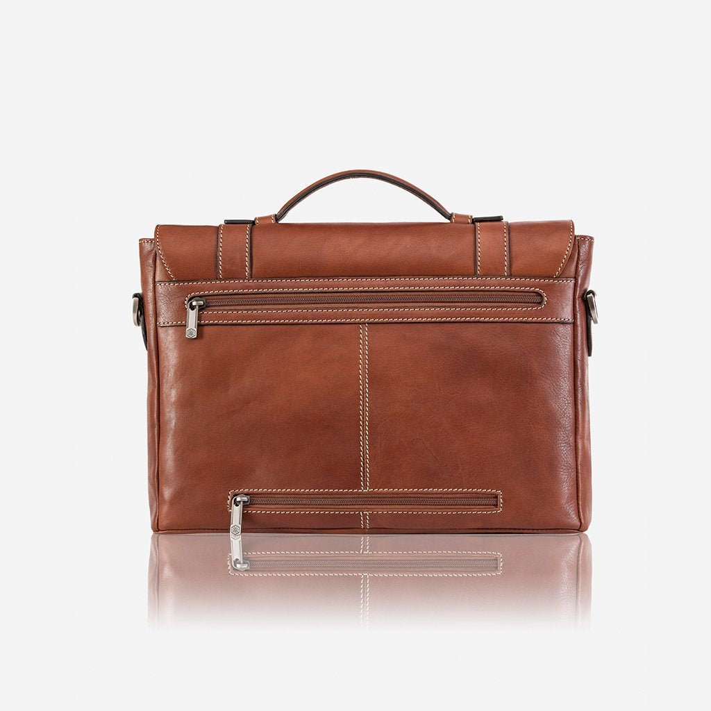 Jekyll & Hide Montana Double Buckle Laptop Briefcase, Colt - Love Luggage