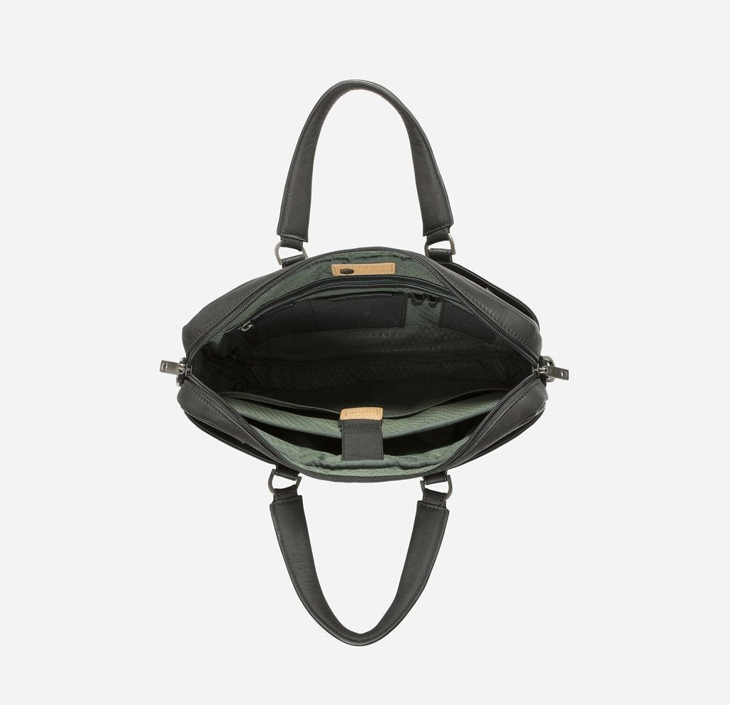 Jekyll & Hide Montana Slim Laptop Briefcase, Black - Love Luggage