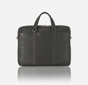 Jekyll & Hide Montana Slim Laptop Briefcase, Black - Love Luggage
