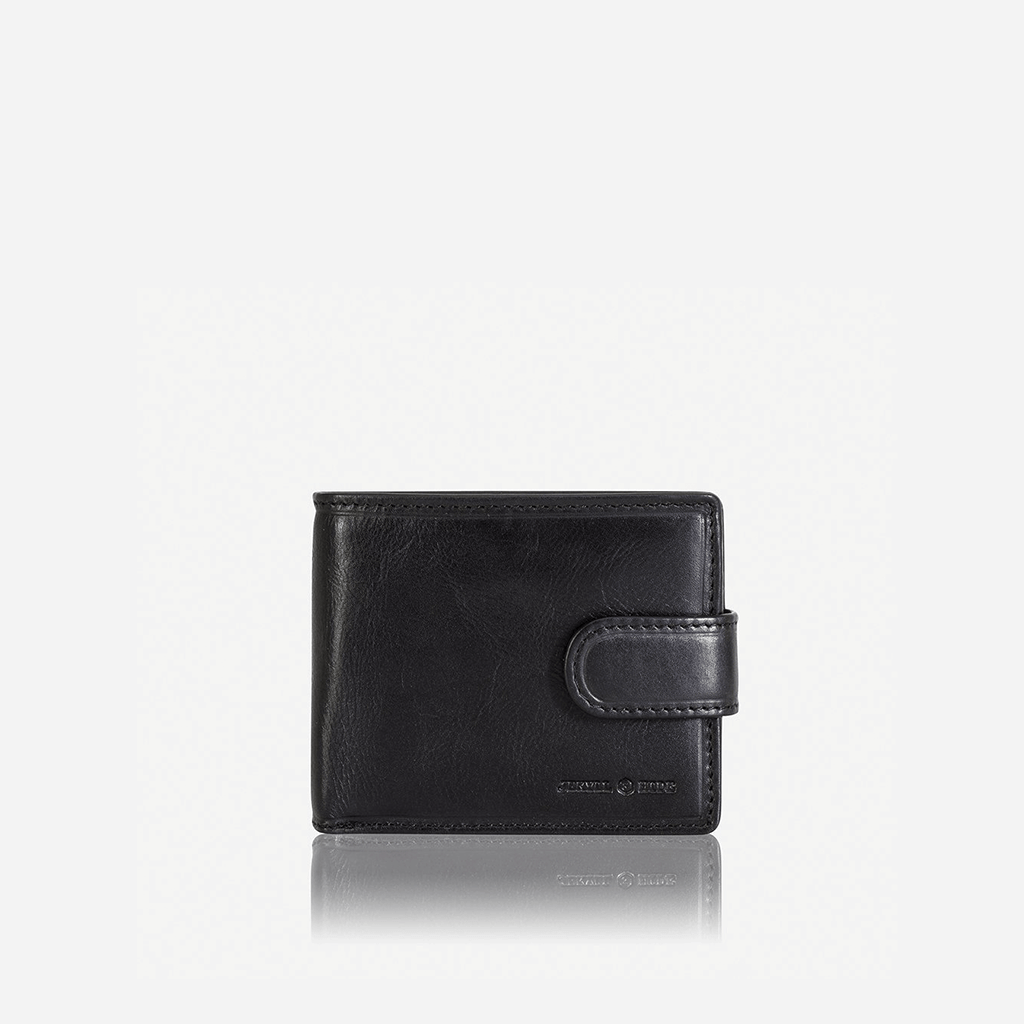 Jekyll & Hide Oxford Billfold Wallet With Coin And ID Window, Black - Love Luggage
