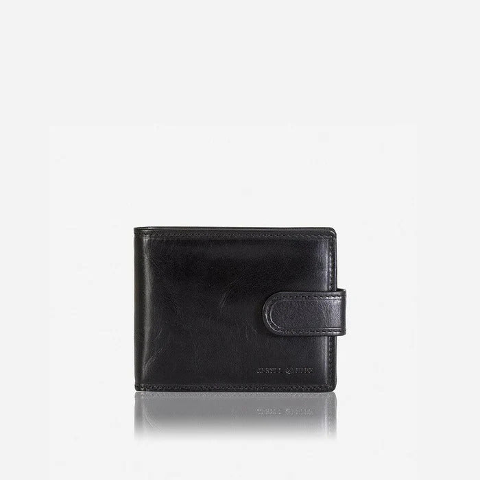 Jekyll & Hide Oxford Billfold Wallet With Coin And Tab Closure, Black - Love Luggage