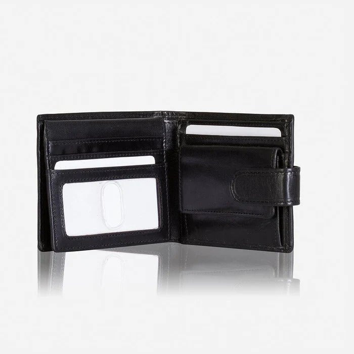 Jekyll & Hide Oxford Billfold Wallet With Coin And Tab Closure, Black - Love Luggage