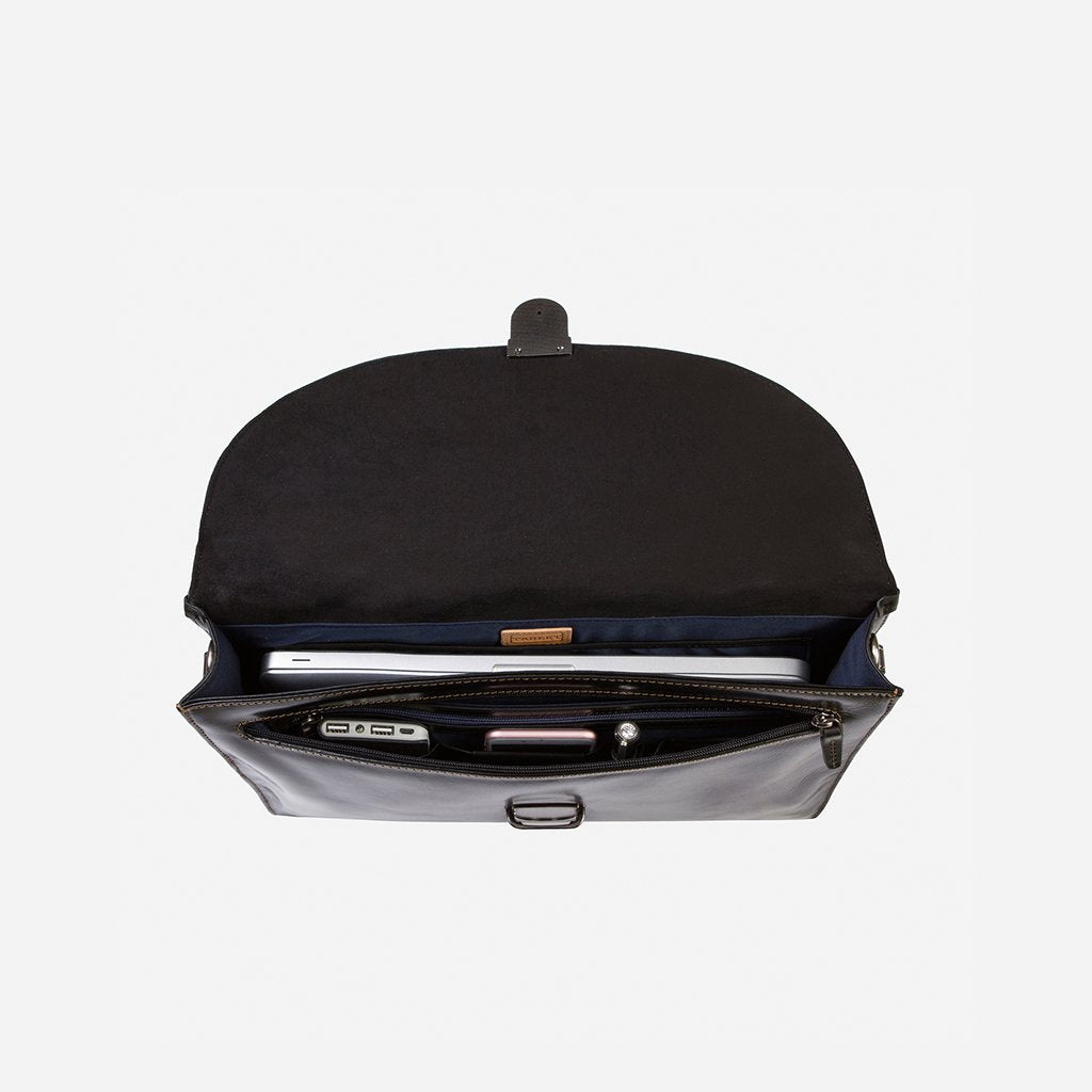 Jekyll & Hide Oxford Extra Slim Business Briefcase, Black - Love Luggage