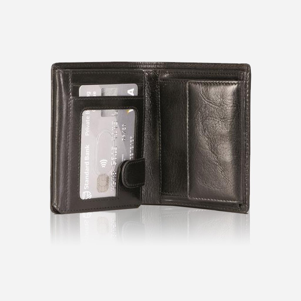 Jekyll & Hide Oxford Large Billfold Wallet With ID Window, Black - Love Luggage