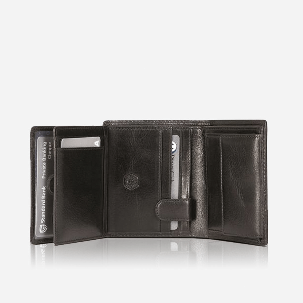 Jekyll & Hide Oxford Large Billfold Wallet With ID Window, Black - Love Luggage