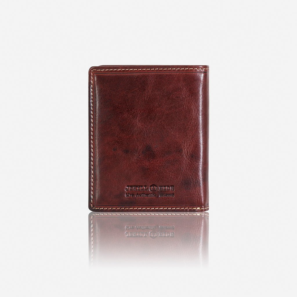 Jekyll & Hide Oxford Large Billfold Wallet With ID Window, Coffee - Love Luggage