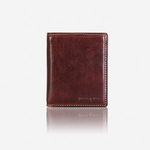 Jekyll & Hide Oxford Large Billfold Wallet With ID Window, Coffee - Love Luggage