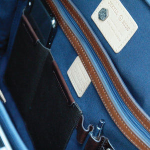 Jekyll & Hide Oxford Large Multi Compartment Briefcase, Tobacco - Love Luggage