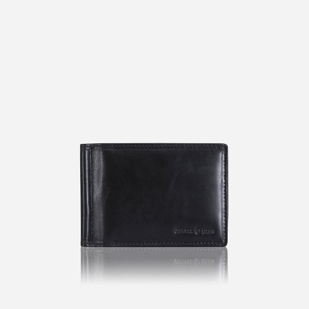 Jekyll & Hide Oxford Leather Money Clip Wallet, Black - Love Luggage
