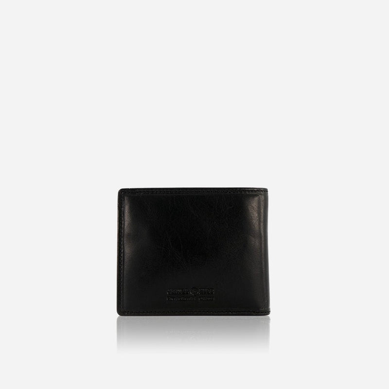 Jekyll & Hide Oxford Medium Billfold Wallet With Coin, Black - Love Luggage