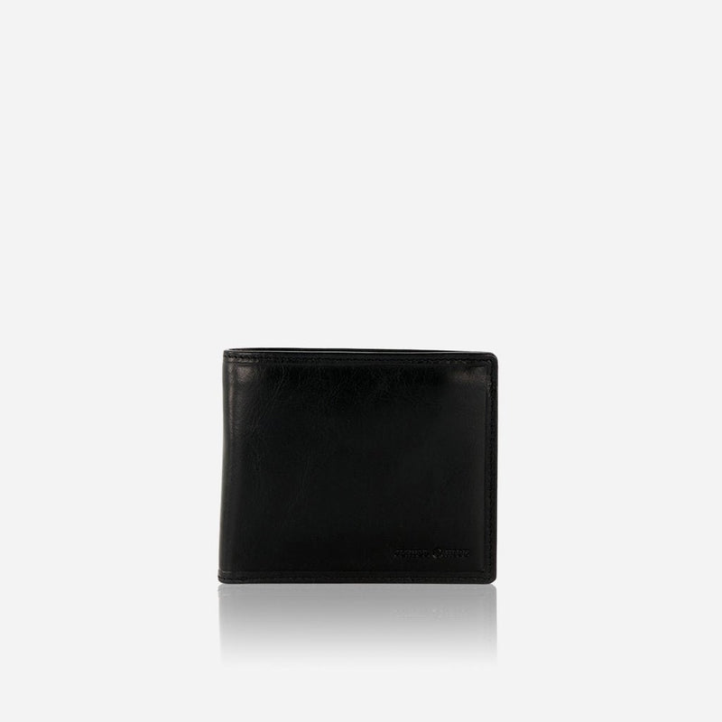 Jekyll & Hide Oxford Medium Billfold Wallet With Coin, Black - Love Luggage