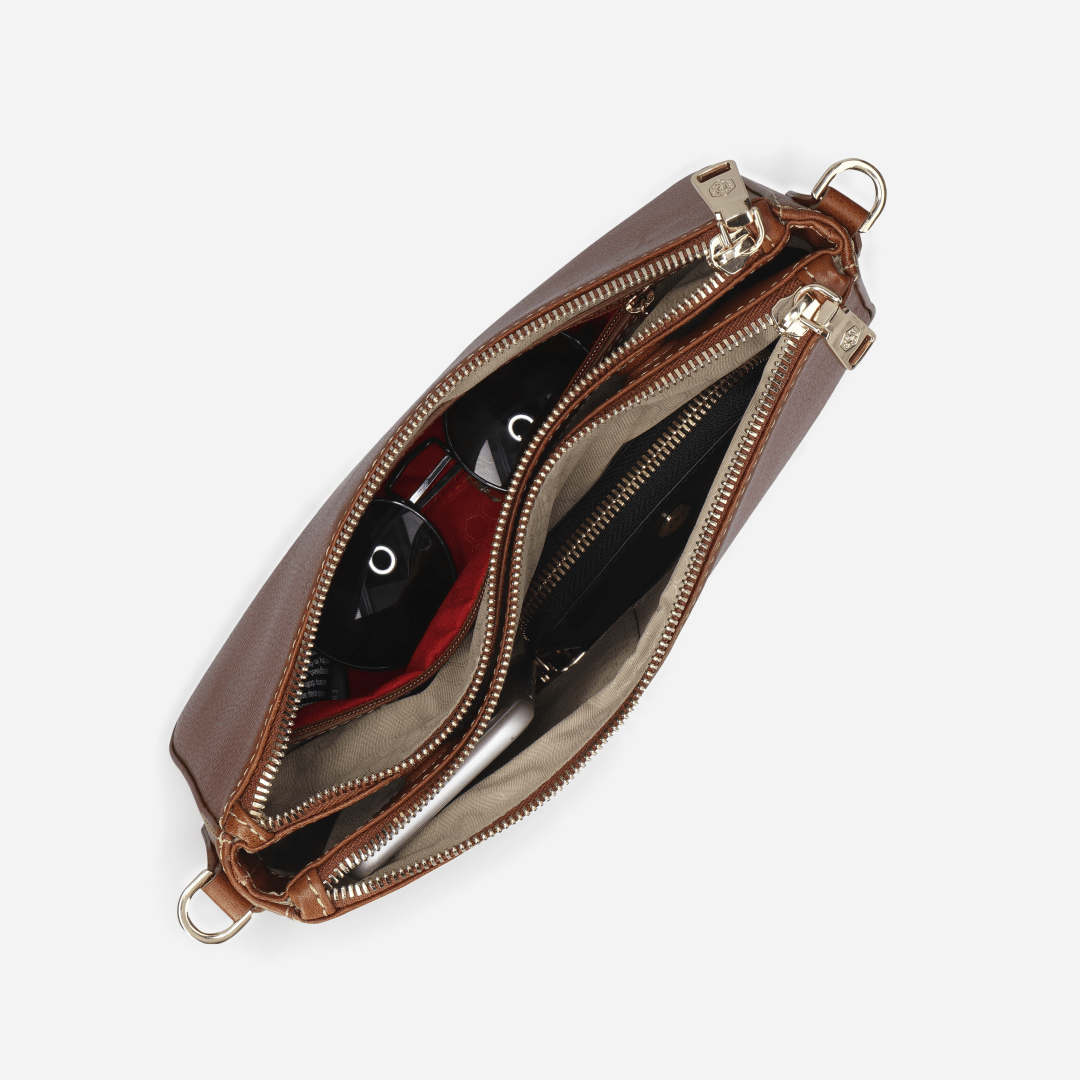 Jekyll & Hide Paris Crossbody 3 - Compartment, Tan - Love Luggage