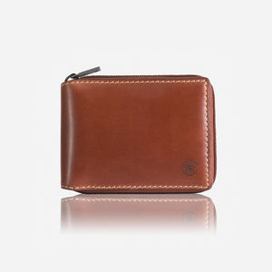 Jekyll & Hide Texas Large Zip Around Wallet With Coin, Clay - Love Luggage