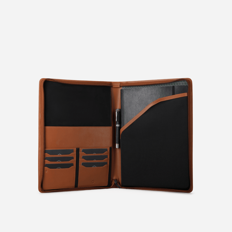 Jekyll & Hide Zip Around A4 Folder, Tan - Love Luggage