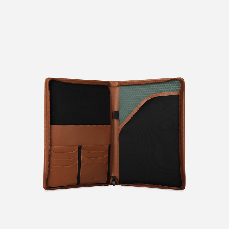 Jekyll & Hide Zip Around A4 Folder, Tan - Love Luggage
