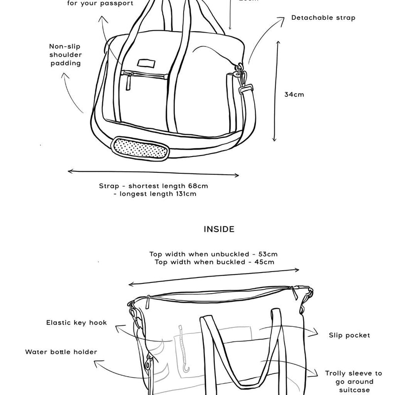 Kind Bag Weekend Duffel Holdall - Abstract Caramel - Love Luggage