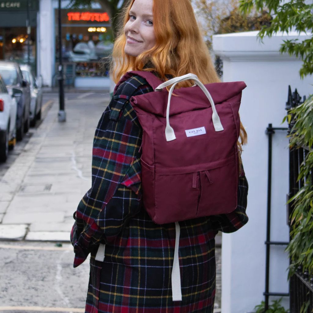 Kind Bags Hackney 2.0 13" Medium Backpack - Burgundy - Love Luggage