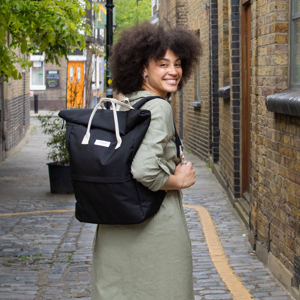 Kind Bags Hackney 2.0 16" Large Backpack - Pebble Black - Love Luggage