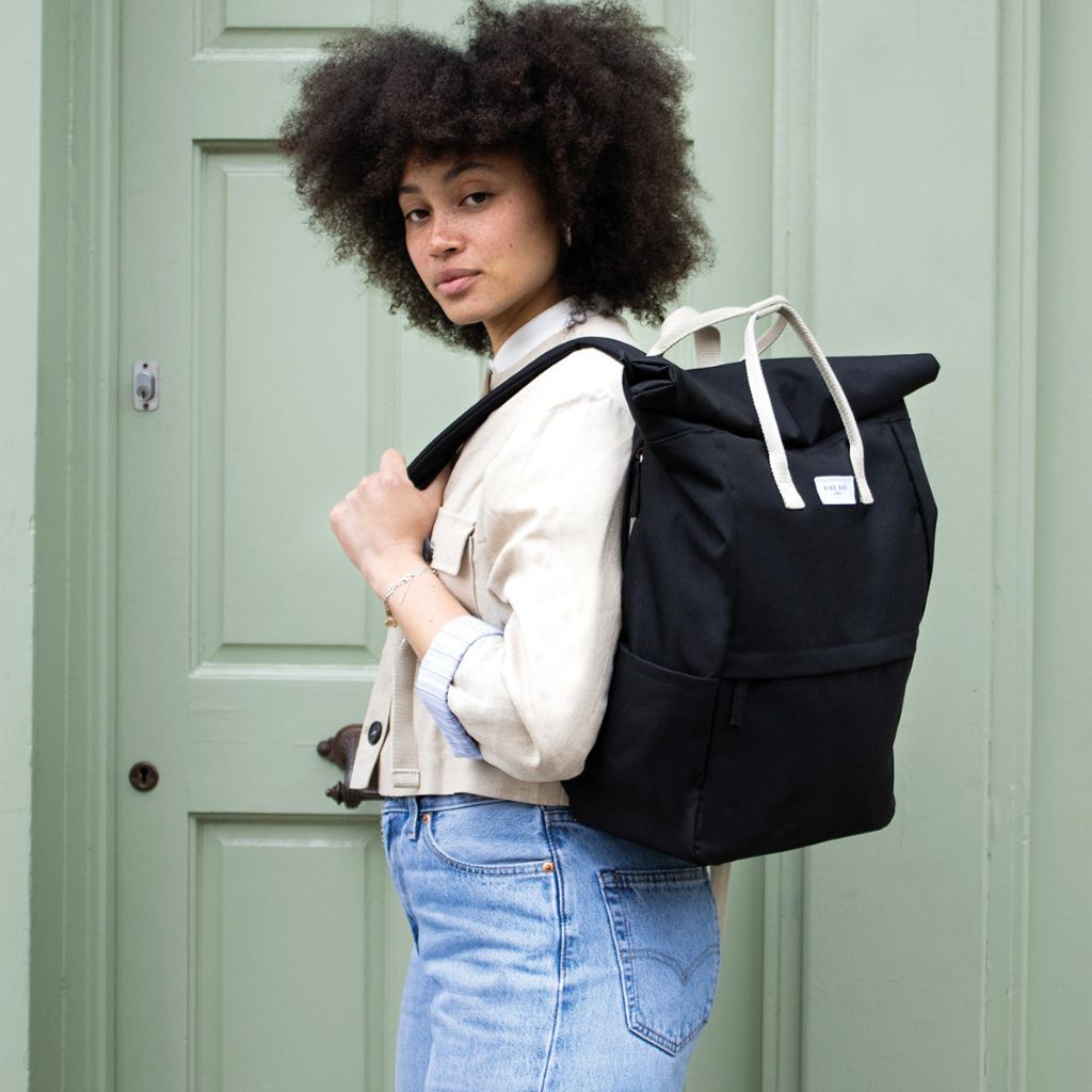 Kind Bags Hackney 2.0 16" Large Backpack - Pebble Black - Love Luggage