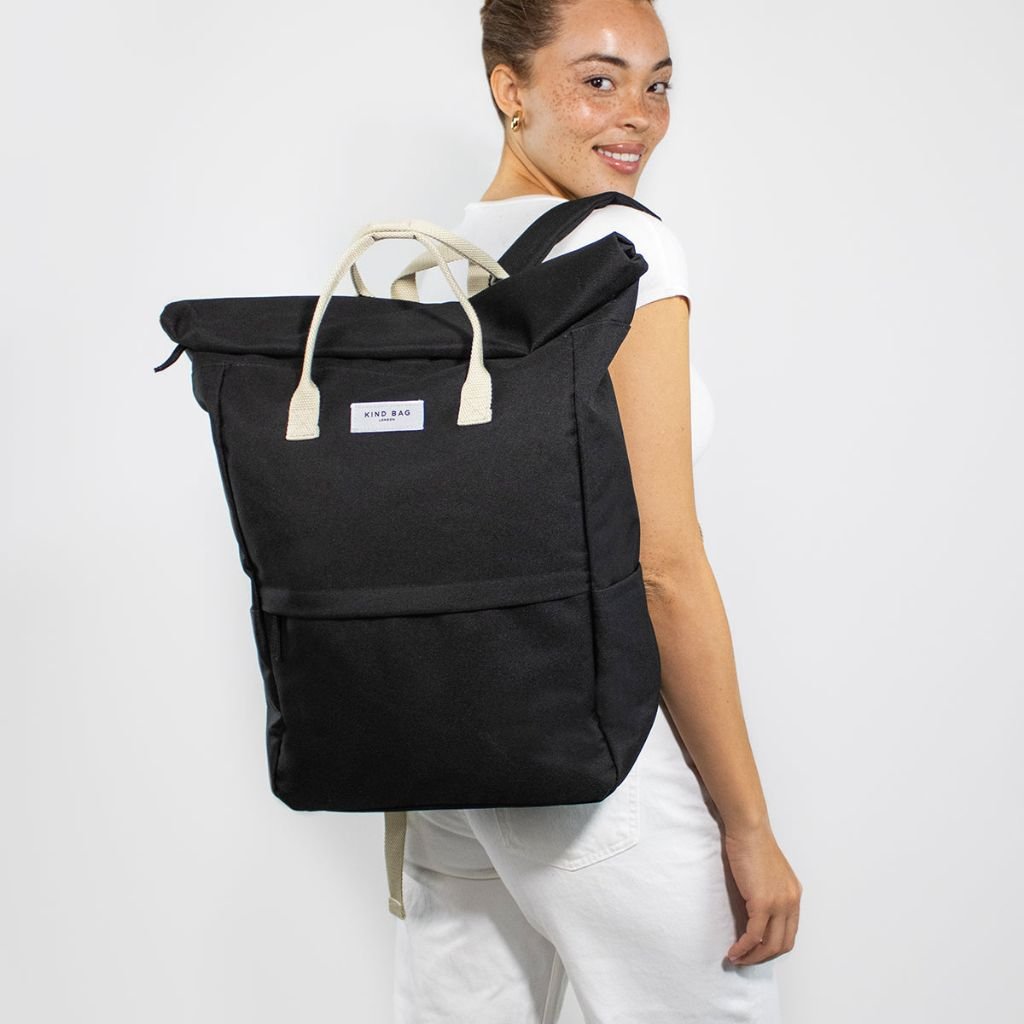 Kind Bags Hackney 2.0 16" Large Backpack - Pebble Black - Love Luggage