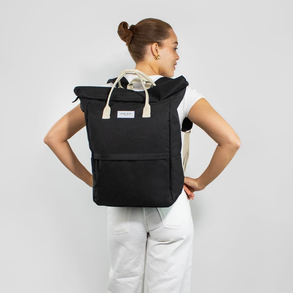 Kind Bags Hackney 2.0 16" Large Backpack - Pebble Black - Love Luggage