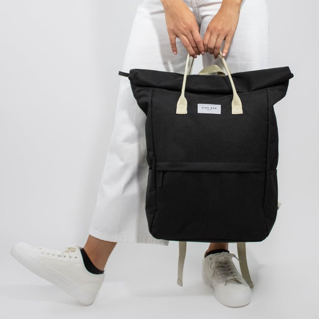 Kind Bags Hackney 2.0 16" Large Backpack - Pebble Black - Love Luggage