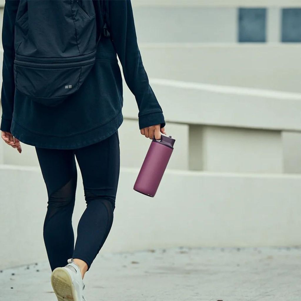 Kinto Active Tumbler Sports Water Bottle 600ml - Ash Pink - Love Luggage