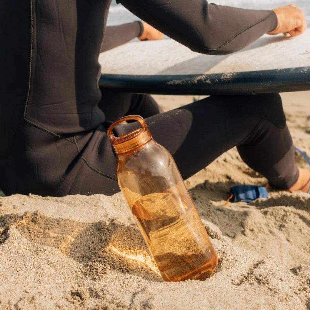 Kinto Water Bottle 950ml - Amber - Love Luggage
