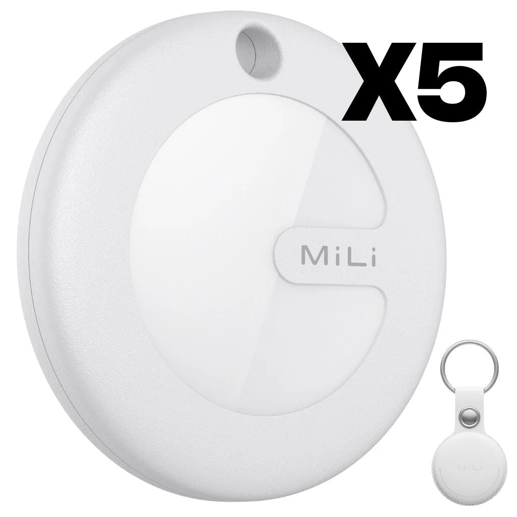 MiTag - Luggage Tracker - Works With "Find My - 5 Pack - Love Luggage