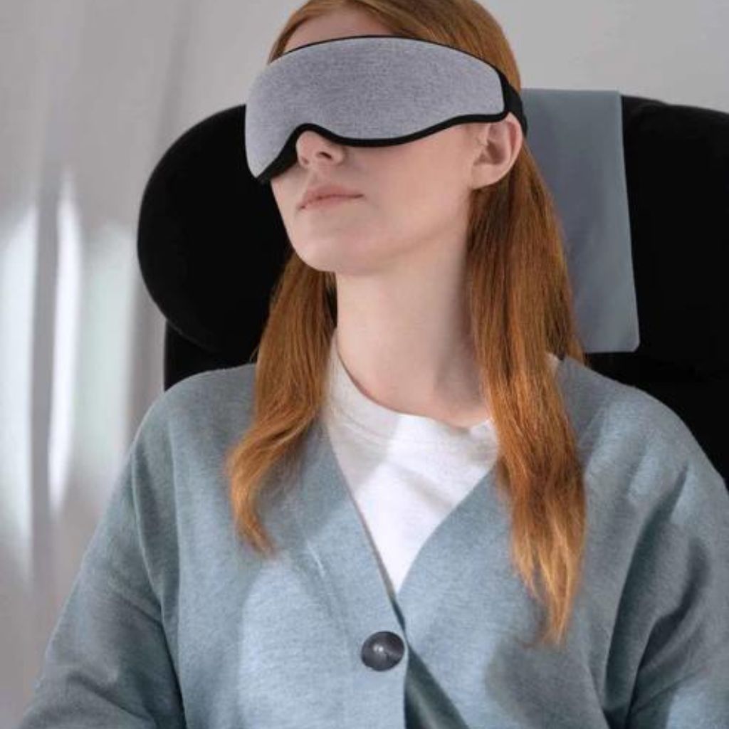 OstrichPillow Eye Mask - Total Darkness - Midnight Grey - Love Luggage