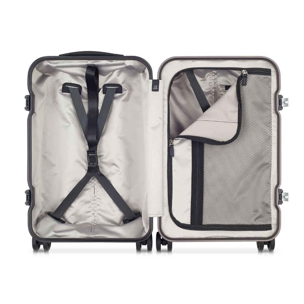 Peugeot Voyages 55cm Zipperless Carry On Luggage - Anthracite - Love Luggage