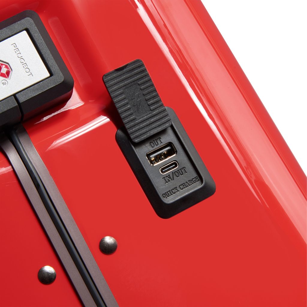 Peugeot Voyages 55cm Zipperless Carry On Luggage - Red - Love Luggage