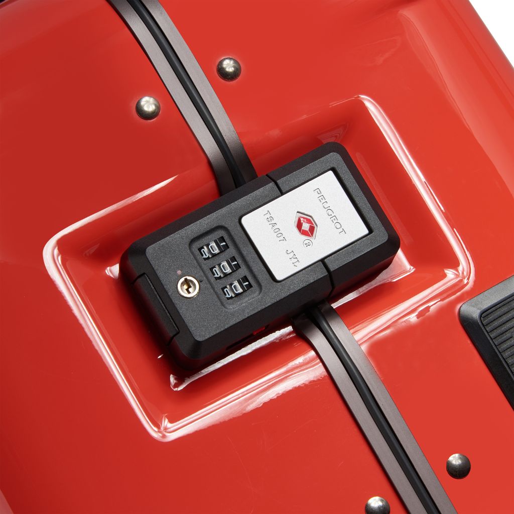 Peugeot Voyages 55cm Zipperless Carry On Luggage - Red - Love Luggage