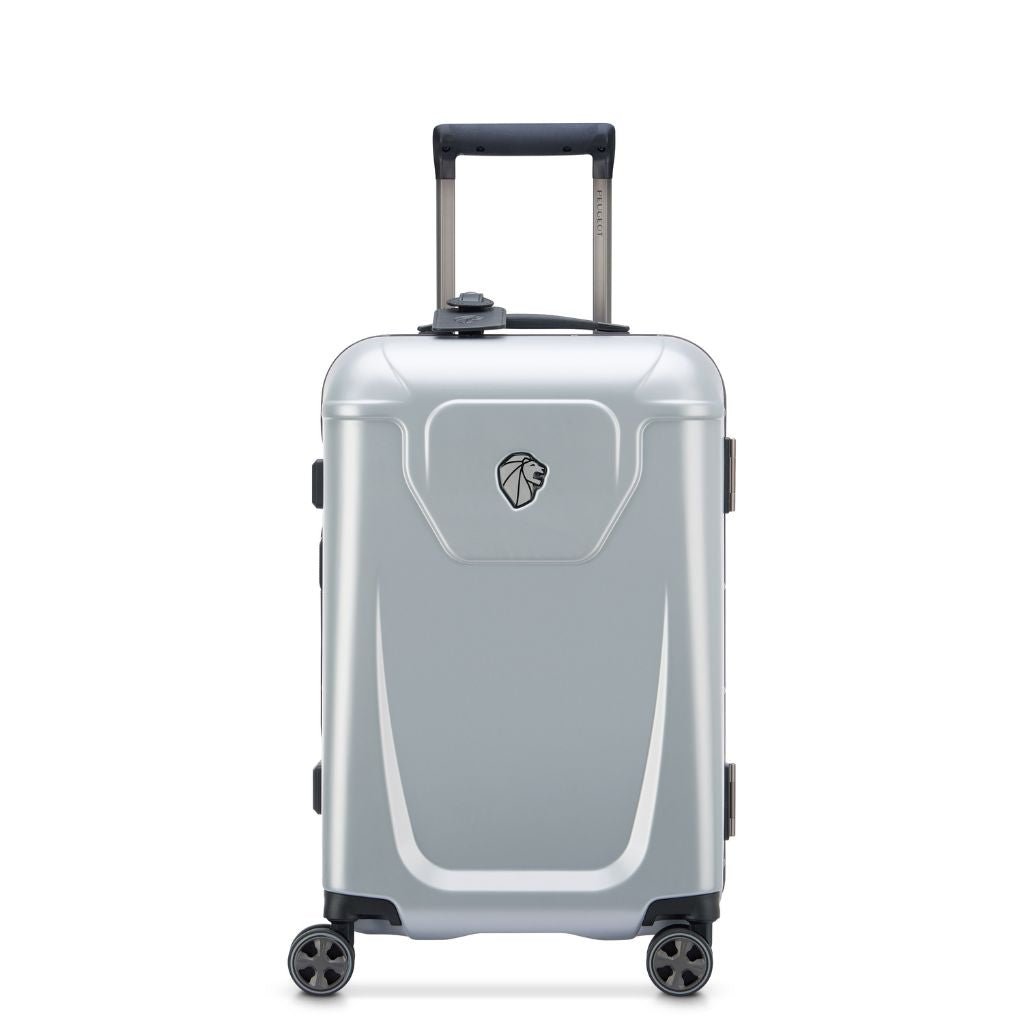 Peugeot Voyages 55cm Zipperless Carry On Luggage - Silver - Love Luggage