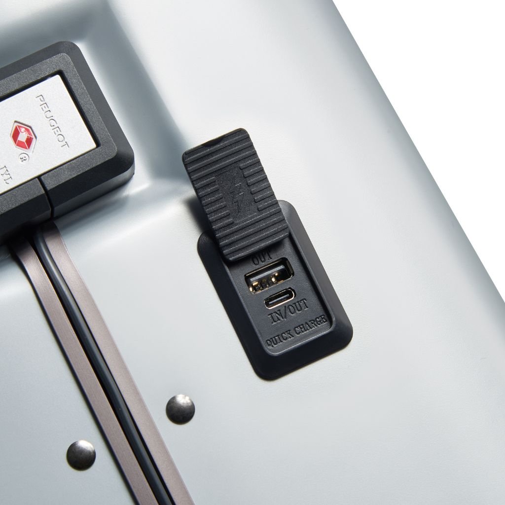 Peugeot Voyages 55cm Zipperless Carry On Luggage - Silver - Love Luggage