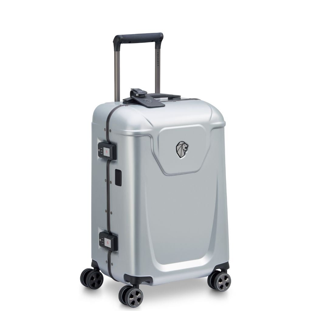 Peugeot Voyages 55cm Zipperless Carry On Luggage - Silver - Love Luggage