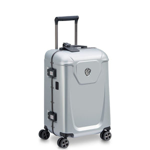 Peugeot Voyages 55cm Zipperless Carry On Luggage - Silver - Love Luggage