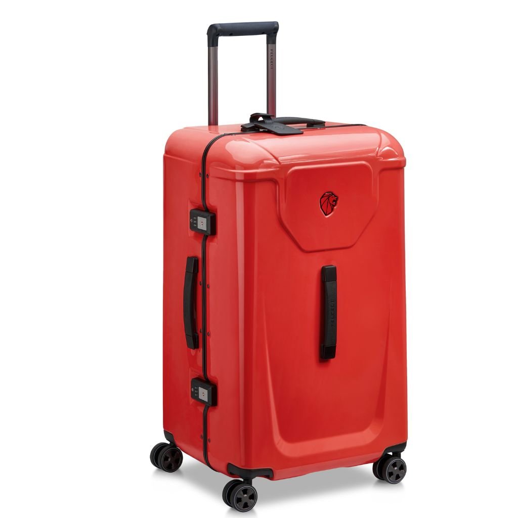 Peugeot Voyages 73cm Zipperless Trunk Luggage - Red - Love Luggage