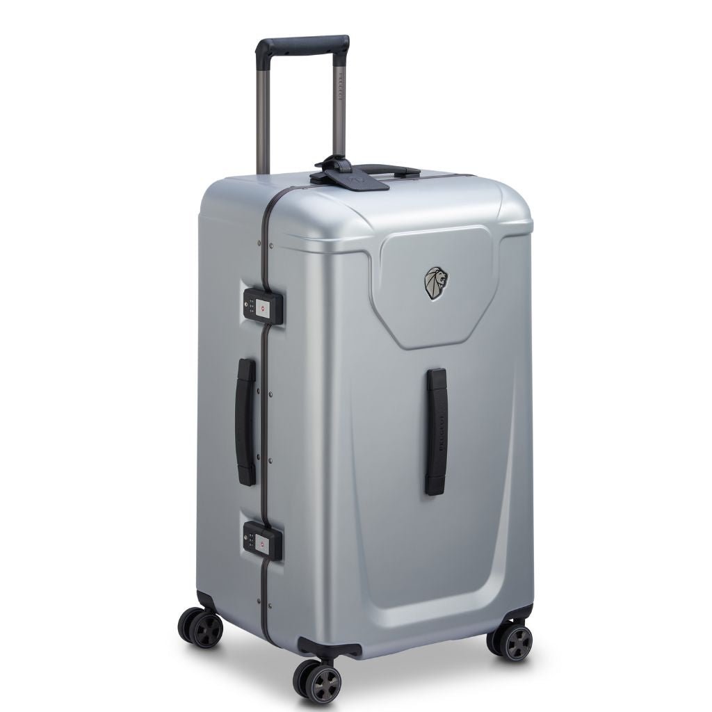 Peugeot Voyages 73cm Zipperless Trunk Luggage - Silver - Love Luggage