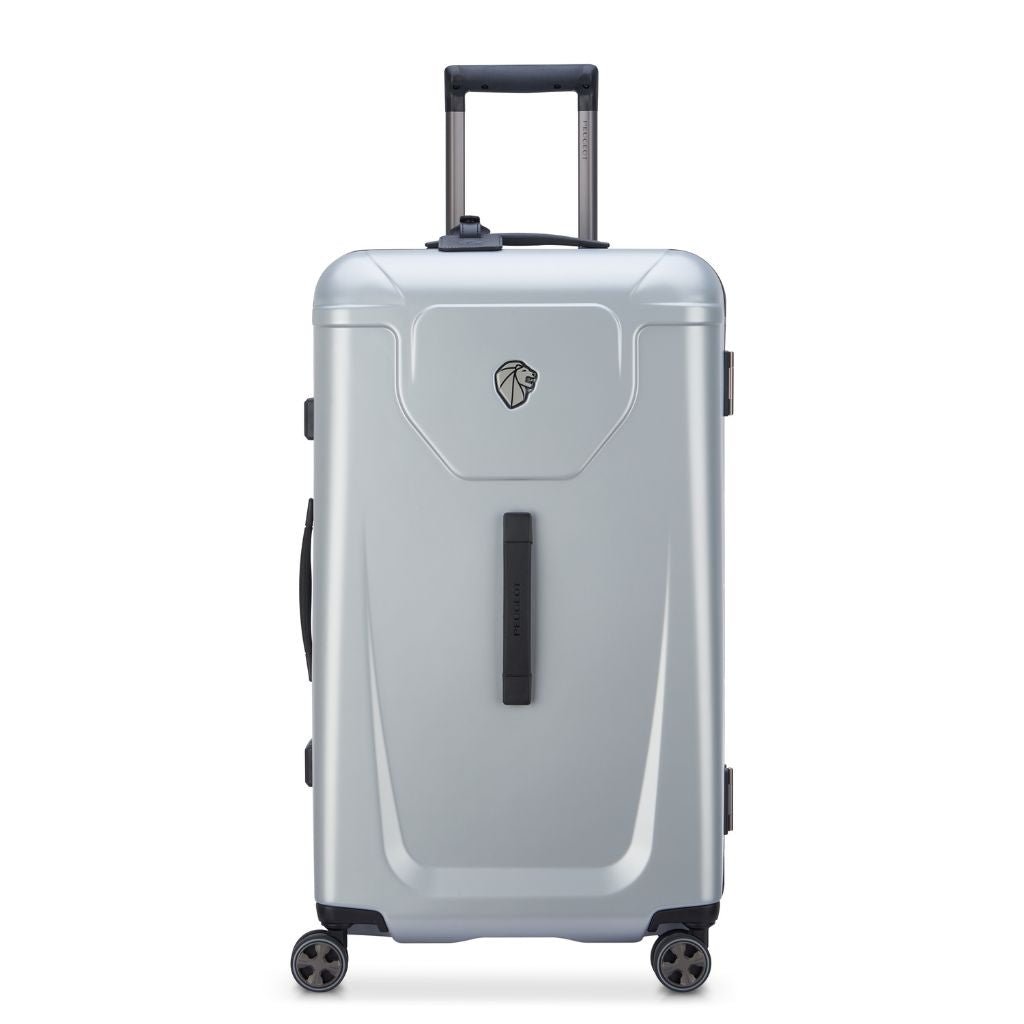 Peugeot Voyages 73cm Zipperless Trunk Luggage - Silver - Love Luggage