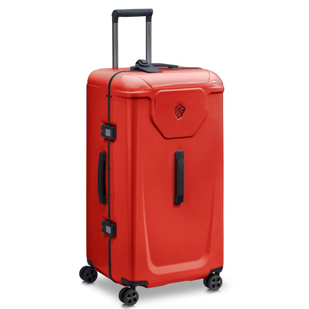 Peugeot Voyages 80cm Zipperless Trunk Luggage - Red - Love Luggage
