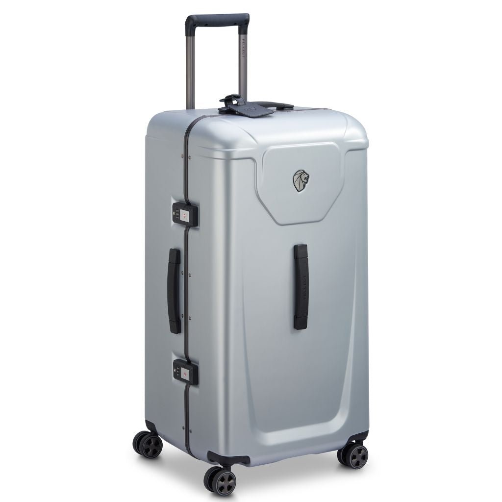 Peugeot Voyages 80cm Zipperless Trunk Luggage - Silver - Love Luggage