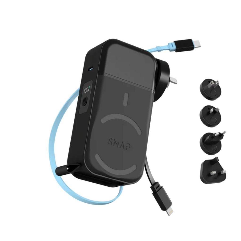 PowerPack Universal 2 - 6 in 1 Travel Power Bank 10,000mAh - Black - Love Luggage