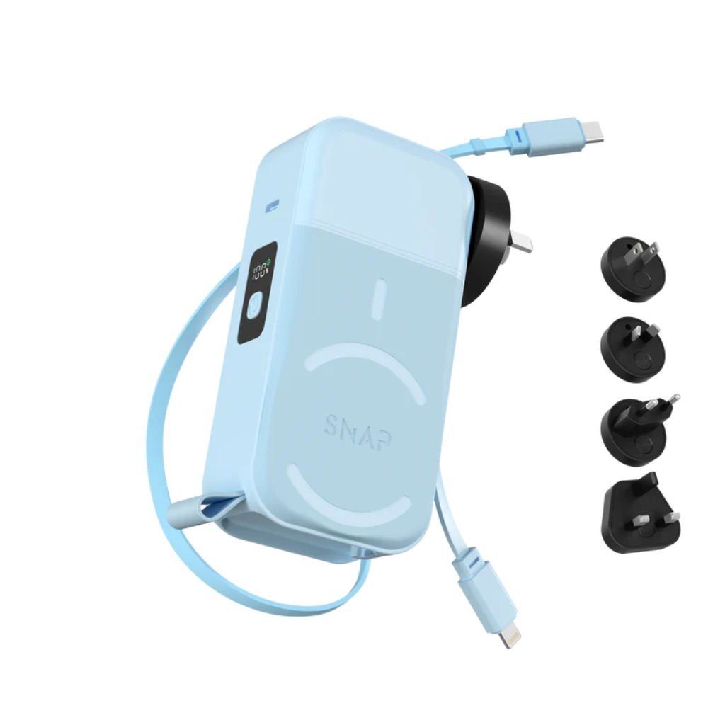 PowerPack Universal 2 - 6 in 1 Travel Power Bank 10,000mAh - Blue - Love Luggage