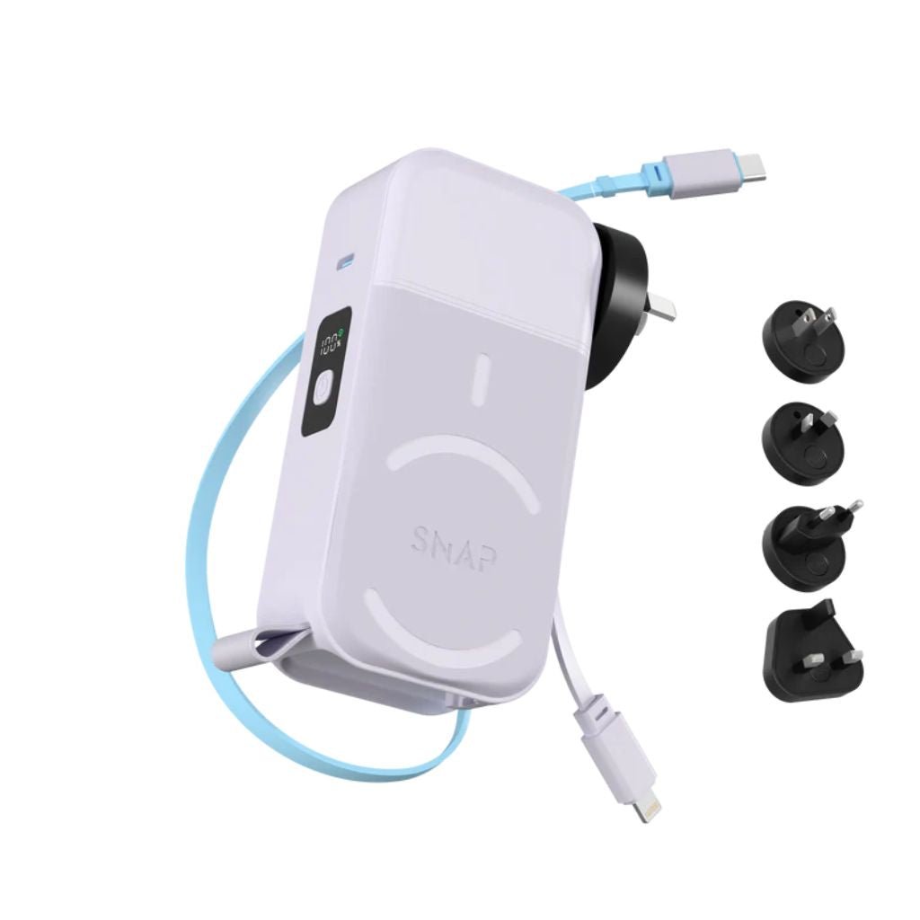 PowerPack Universal 2 - 6 in 1 Travel Power Bank 10,000mAh Lavender Purple - Love Luggage