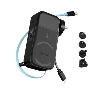PowerPack Universal 2 - 6 in 1 Travel Power Bank ( Duel USB - C ) 10,000mAh Black - Love Luggage