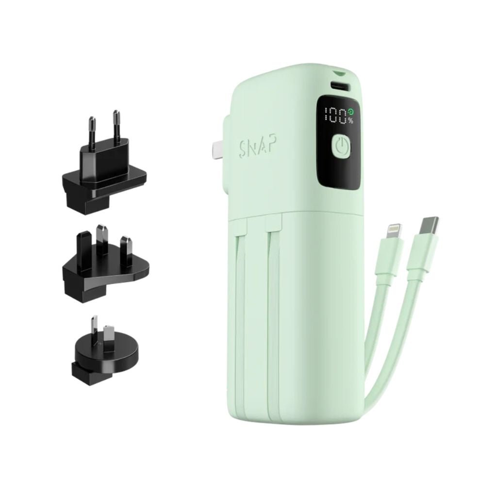 PowerPack Universal Slim - 10,000mAh Slim Travel Power Bank - Jade Green - Love Luggage