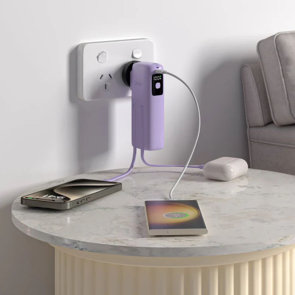 PowerPack Universal Slim - 10,000mAh Slim Travel Power Bank - Lavender - Love Luggage