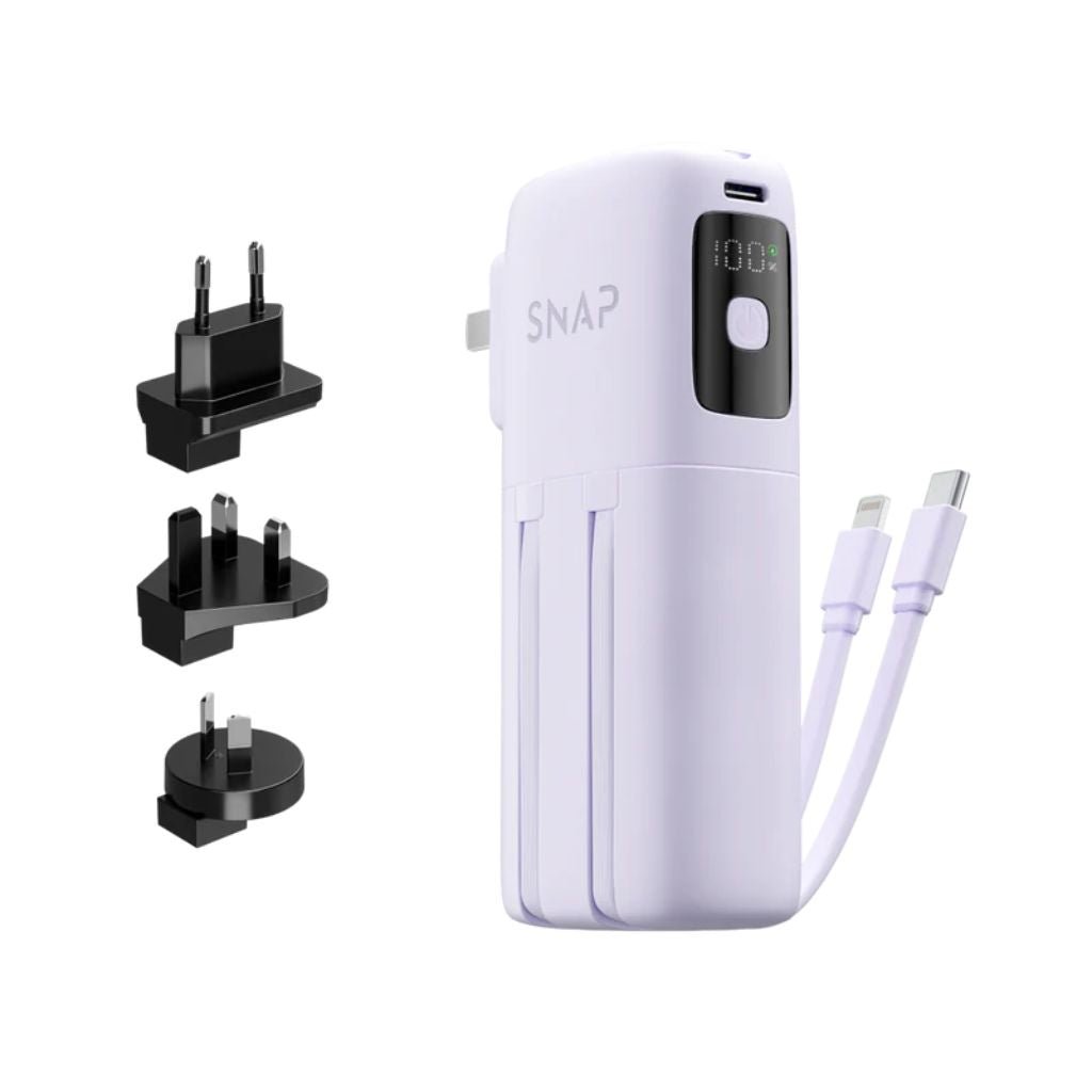 PowerPack Universal Slim - 10,000mAh Slim Travel Power Bank - Lavender - Love Luggage