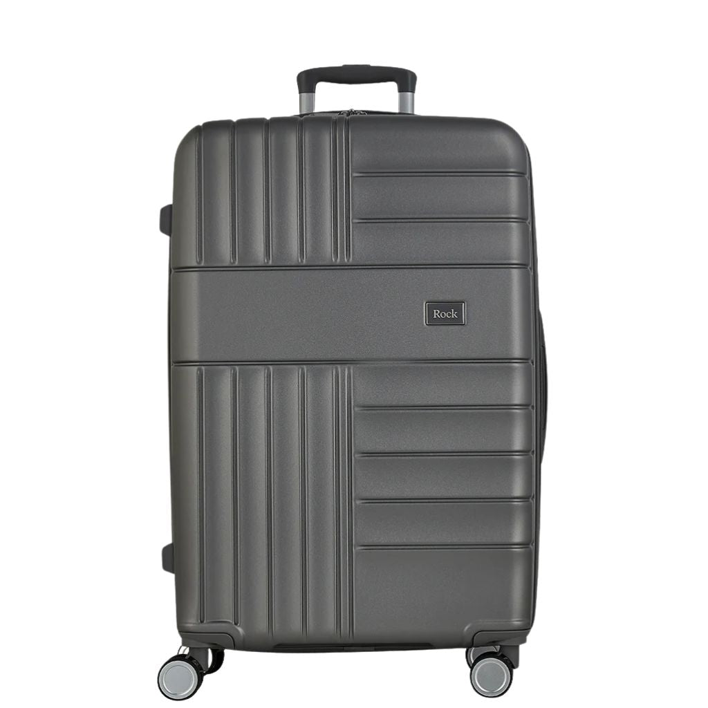 Rock Aspen 3 Piece Hardsided Suitcase Set - Charcoal - Love Luggage